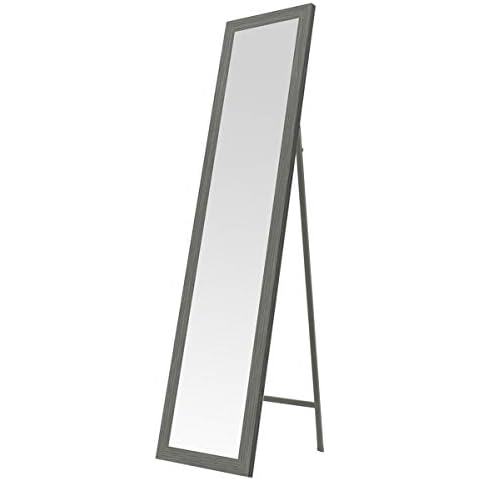 Espejo de pie gris nórdico de madera de 37x157 cm LOLAhome Cover