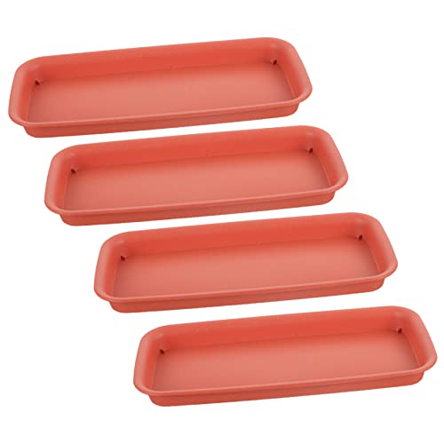 Gogogmee 4 Piezas Bandeja de Maceta regaderas Plato de Planta en Maceta platillo en Maceta de jardín Jardinera Rectangular tiestos para Plantas Exterior jardineras para Recoger Agua