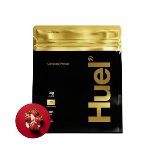 Huel(ヒュエル)完全栄養プロテイン 1.51kg 52食 エンドウ豆プロテイン使用 ストロベリークリーム味 たんぱく質20g ビタミン&ミネラル26種 タイパ食 人工香味料ゼロ 人工着色料ゼロ 低GI 食物繊維 国内正規品