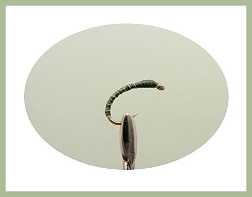 Lot de 12 époxy Buzzer - Olive- mouches de pêche. Tailles mixtes 10-16 Cover