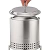 FirePit Lid for Solo Stove Mesa, Mesa XL. Tabletop Firepit Lid Keeps Out Leaves, Water, rain. Stainless Steel Handle Prevents Hand Burns Thickness 1mm, Heavy, Resistant to Sliding