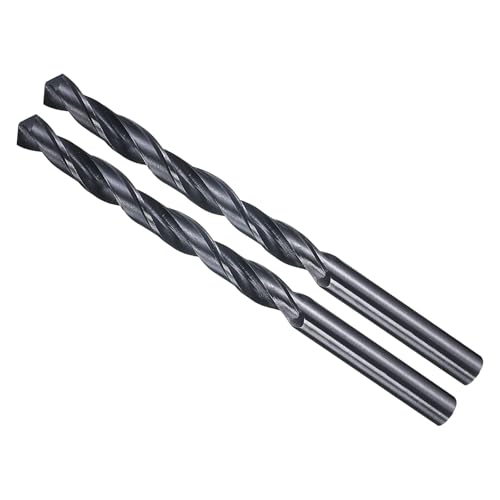 METALLIXITY Drill Bit (17/64) 2Pcs 4241 High-Speed Steel Straight Shank Nitriding Black 118 for Wood Plastic Iron Copper Aluminum Low Soft Metal