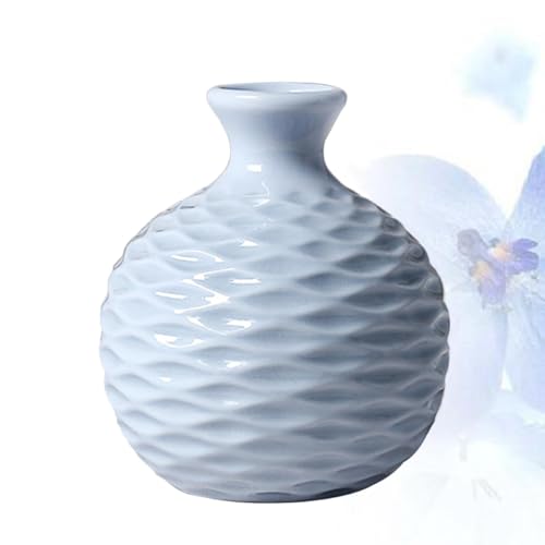 Jarrones de cerámica blancos set de 2 modernos para arreglos de flores 8