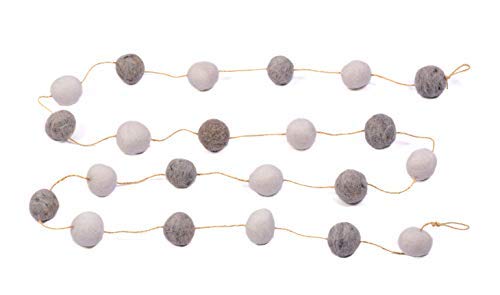 De Kulture Handmade Premium Colorful Wool Felt POM POM Garland Eco Friendly Wall Hanging Home Office Wedding Party Holiday Decoration Banner | 48 Inch