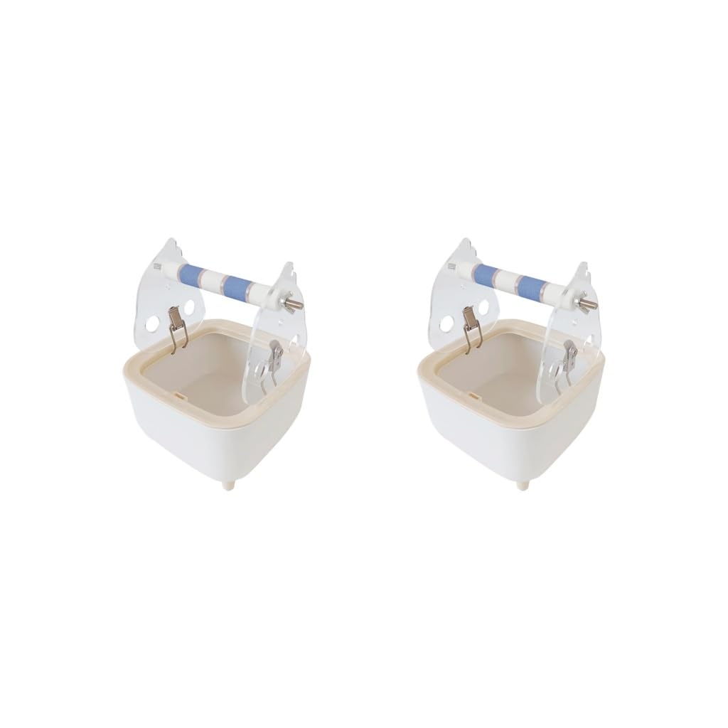 2 set di supporti per WC a punto fisso per pappagalli, ara, cacatua, blu