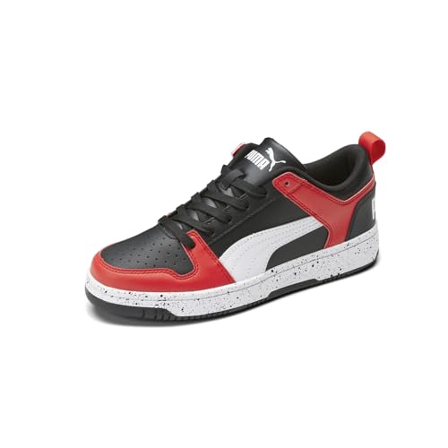 PUMA Kids Boys Rebound Layup Lo Speckle Lace Up Sneakers Shoes Casual - Black, Red, White2