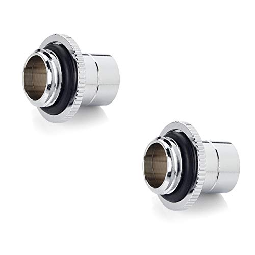 Bitspower Touchaqua Verbindungsadapter G1/4 Zoll AG auf Link Tube verstellbar 16-22 mm – 2er-Pack, sil