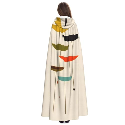 Cape à capuche imprimée style milieu du siècle pour déguisement d'adulte - 5