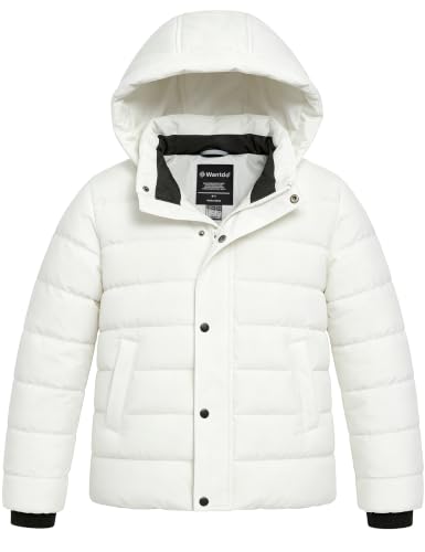 Image of wantdo Boys' Winter Coat Thick Puffer Jacket Snow Wear With Removable Hood