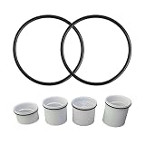 Guarnizione di ricambio per tubo a immersione, 2 pezzi, compatibile con tubo a immersione Viega Tempoplex modello 6961.99 articolo 585 982 per serie dal 2006, OD 64 mm ID 57 mm spessore 3 mm