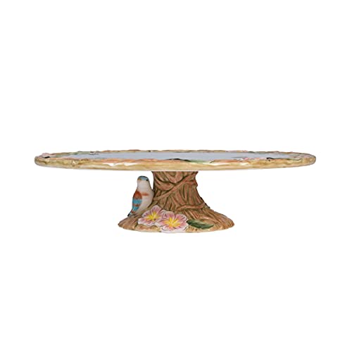 Fitz-and-Floyd-Toulouse-Footed-Cakeplate-Serve-Platter-1125-Inch-Blue Fitz and Floyd Toulouse Footed Cakeplate Serve Platter 1125 Inch Blue
