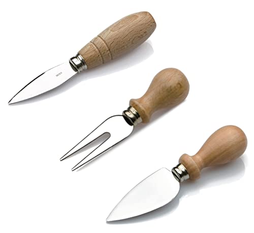 ZASEVES CREACIONES I Colori nel Cuore - Tenedor de acero inoxidable cuchillo inox cuchillo acero Kit para grano y Gran queso Productos italianos