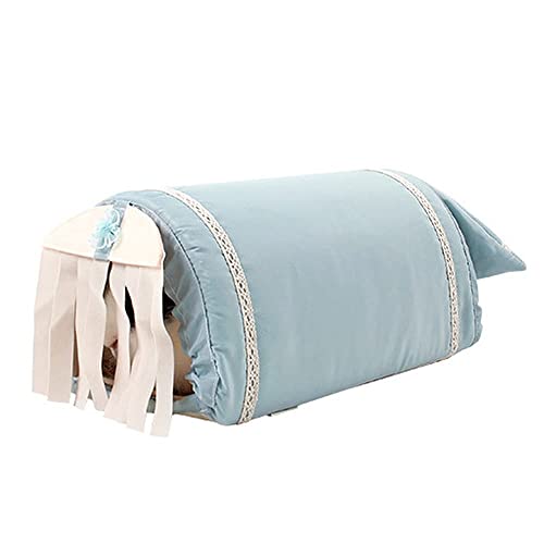 moin moin モルモット ハリネズミ うさぎ チンチラ フェレット 小動物 ハウス 通年 使える 春 夏 秋 冬/家 小屋 寝床 隠れ家 ドーム 型 おうちふかふか ふわふわ さらさら 涼しい あったか トンネル ブルー 水色 2208rh43