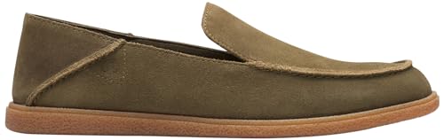 Clarks Herren Clarkbay Step Flacher Slipper, Olive Suede, 42 EU