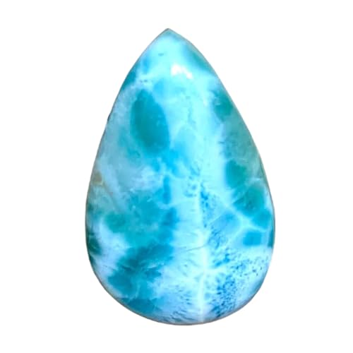 Pierre larimar véritable forme poire 30x19x6mm pour bricolage de collier et bague