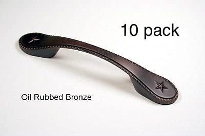 Two Star Pull ORB Western Cabinet Hardware Drawer PULLS Texas Star KNOBS (10)