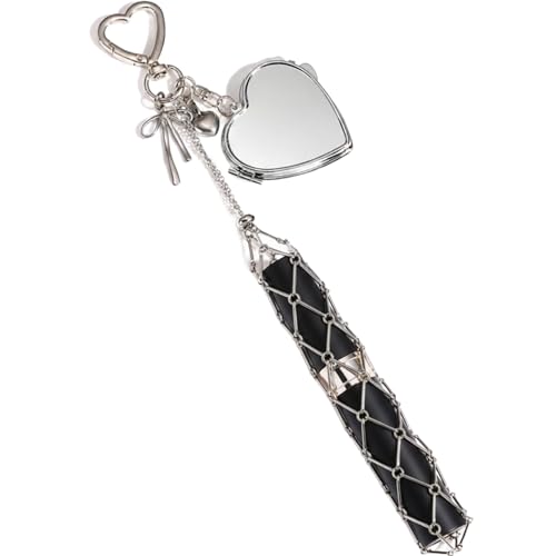 Wailike Lipstick Holder KeychainLipstick Holder KeychainLipstick Holder Keychain (Heart Silver 2)