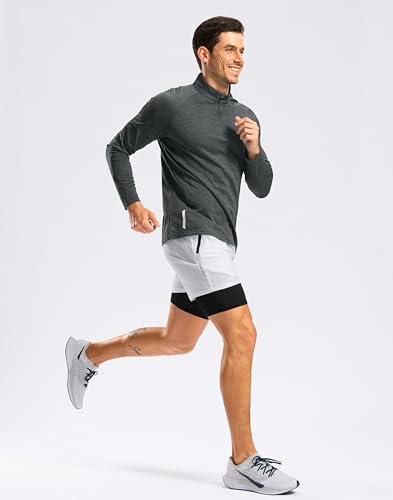 Image of G Gradual Men's Quarter Zip Pullover Running Athletic Shirts Long Sleeve