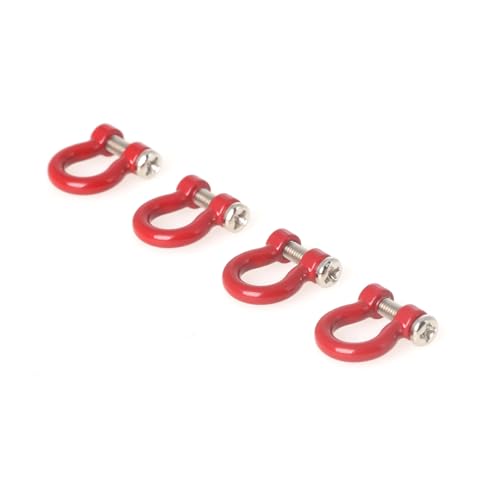LCX Racing 1/10th RC Crawler Car Front Rear Bumper Aluminum Tow Shackle Set 4PCS for TRX4 TRX6 SCX10 II SCX10 III SCX10 PRO Gen7 Gen8, Upgrades Parts Accessories