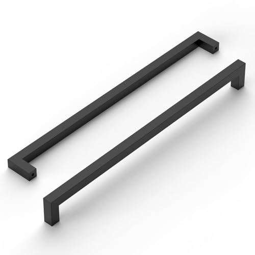 Tiradores cocina 320mm negros Amerdeco para puertas de armarios y cajones de cocina