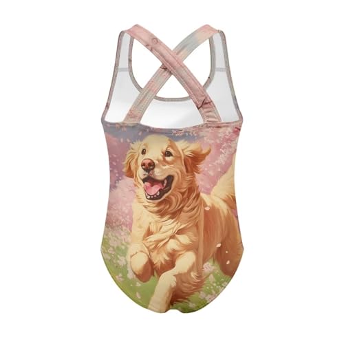 Image of One Piece Swimsuit Girls Cross-Back Bathing Suit 5-14Y Kids Swimwear Cute Swimsuits Sleeveless Bathing Suits