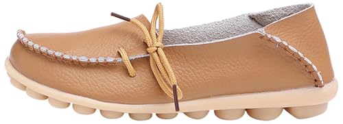 Image of Women's Leather Slipper Loafers Flat Shoes Slip-Ons
