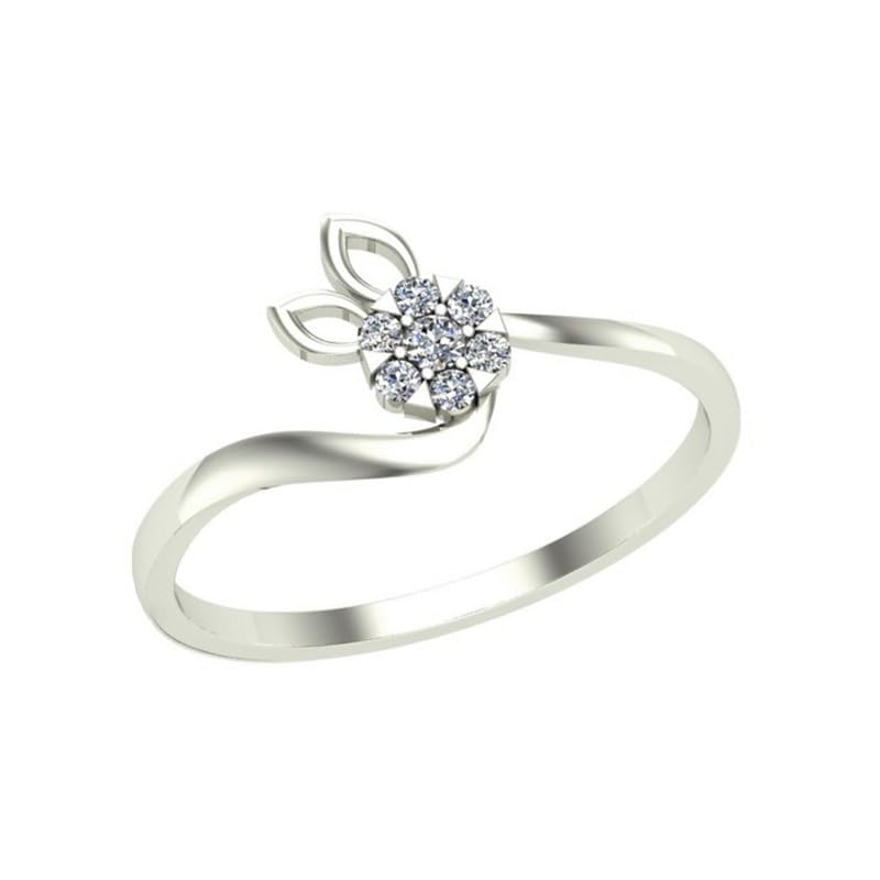 Image of DISHIS 14K Yellow /White /Rose Gold Diamond Flower Ring for Women
