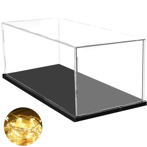 Large Lego Display Case For 42096 42083 Showcase Countertop Clear Display Box Dustproof Storage Acrylic Box With Black Base(23.6x11.8x7.8inch)