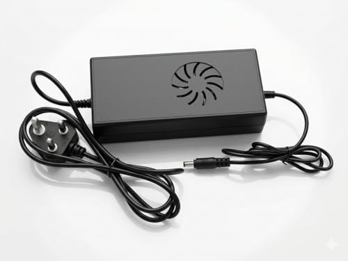 Image of Candid 24V 5A Power Supply Adapter with 2.5mm Jack | 120W SMPS AC-DC Converter with Cooling Fan | 1M Cable, 3-Pin Plug | High Efficiency 85% | 2 Year Warranty