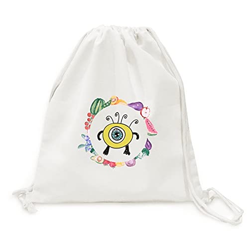 Sac en tissu pliable alien jaune cyclope idéal pour le marché