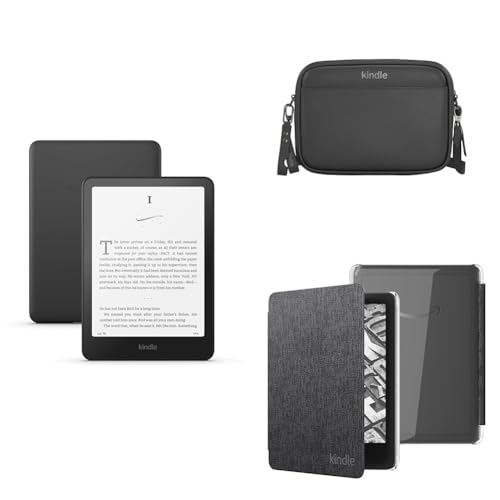 Amazon Kindle Paperwhite Bundle: Includes, Amazon Kindle Paperwhite 16GB | Black, Sling Bag | Cinder, and Clear Back Case | Black