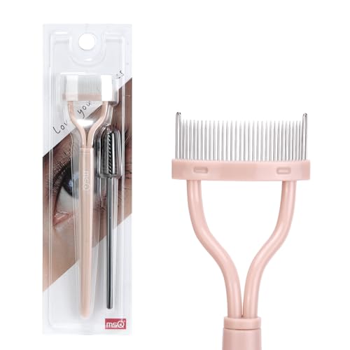Eyelash Separator Eyelash Comb Lash Separator Tool MSQ Mascara Brush Eyelash Brush Separator Arc Designed Mascara Applicator With Cover, Naked (Includes a Mascara Wand)