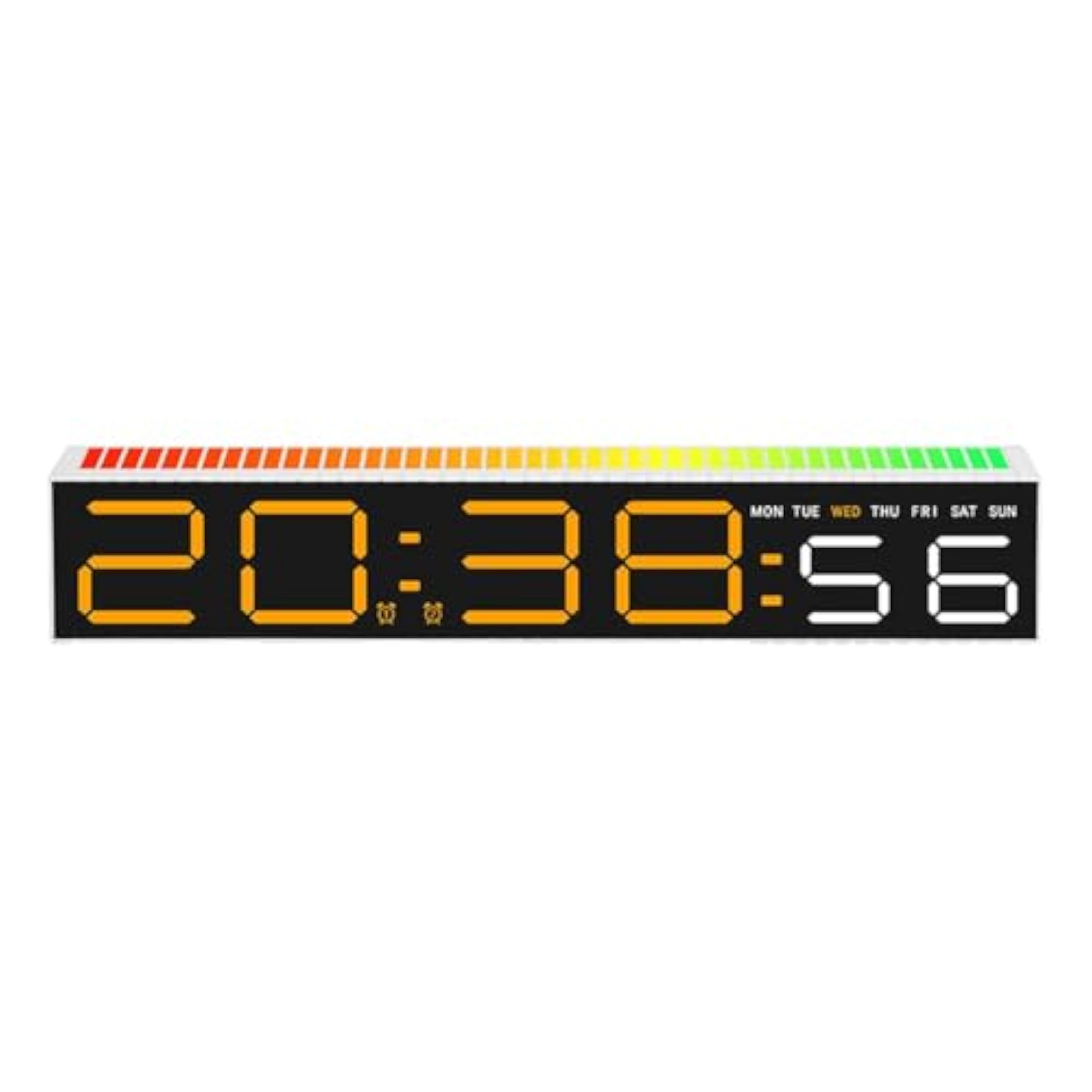 Digital Clock with 9 Interchangeable Colors, Gift for Musicians
