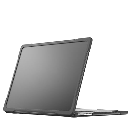 Carcasa MacBook Air 15.3 elegante protector negro texturizado de doble capa premium