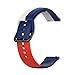 Produktbild Armband Kompatibel mit Samsung Galaxy Watch 4 40mm , Verstellbare Ersatz Ersatzarmband aus Silikon Uhrenarmband Tri-Farbe-Patchwork Sportarmbänder Armbänder Zubehör (I)