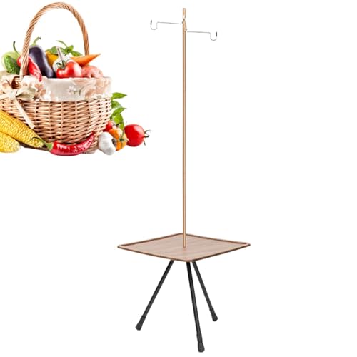 Table de camping avec support d'éclairage pour ne plus manquer de place - 2