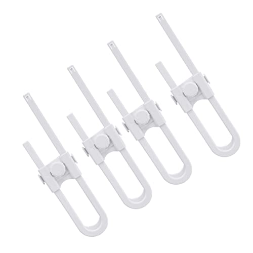 ibasenice Sliding Cabinet Lock 4 Pack Child Safety Fridge Child Lock for Boys and Girls High Reliability