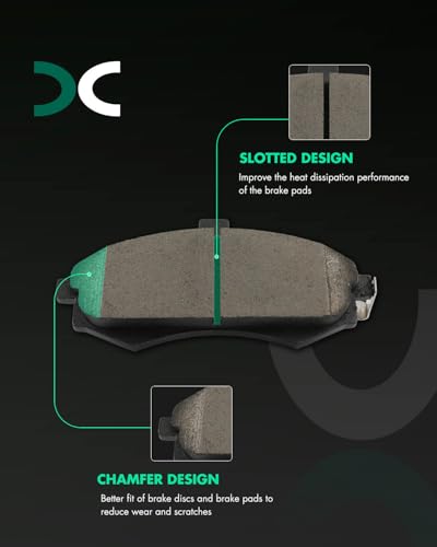 Image of SCITOO D941-7843 Disc Brake Pads Sets Front Ceramic Brake Pads w /Hardware | 2002-2005 For Hyundai For Elantra 2.0L