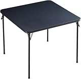 BOOSDEN Klapptisch, Multifunktionstisch, Schwarz, Klappbar Tisch als Campingtisch, Gartentisch, Balkontisch, Esstisch, Faltbarer Tisch, 80cm X 80cm X 70cm,