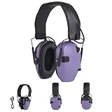 TACWJDM Tactical Headset Electronic Ear Protection Ear Muffs Headphone Foldable Lightweight Hearing Active Protection(Pu)