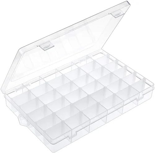 Pack of 1-36 Grids Plastic Compartment Container, Bead Storage Organizer Box Case with Adjustable Removable Dividers for Jewelry Craft Tackles Tools,Pill Box |Type -669 for Home and Kitchen-image-8