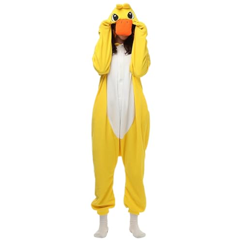 Generisch Donald Duck Kostüm Damen Vektor Kostüm Karneval Halloween Uniform Cosplay Schlafanzüge Erwachsene Tierkostüm Hasenkostüm Erwachsene Mottoparty Jumpsuit Niedlich bequem Schlafanzug, O
