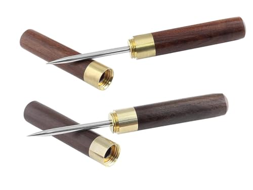 Ice Picks,Stainless Steel Ice Pick with Safety Wooden Handle & Safety Cover,Sheath Kitchen Tool 2 Pack