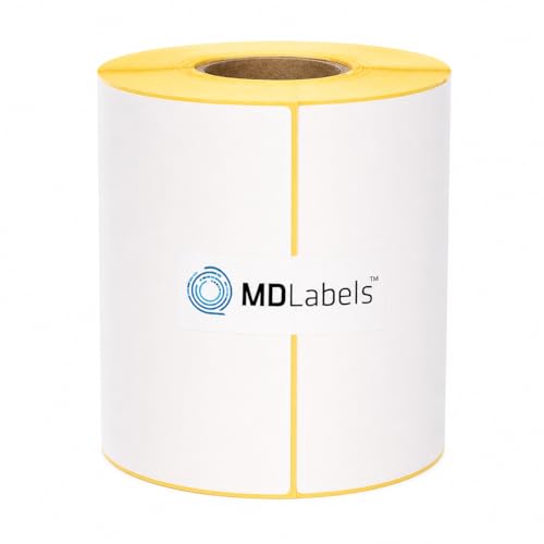 MDlabels 300 Etiquetas térmicas blancas en rollo 100x150 mm con rendimiento, permanente, etiquetas de envío, etiquetas térmicas de 4