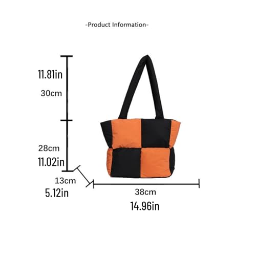 Puffy Tote Bag Padded Puffer Lattice Handbags for Women Large Quilted Trendy Shoulder Bag Padding Bag3