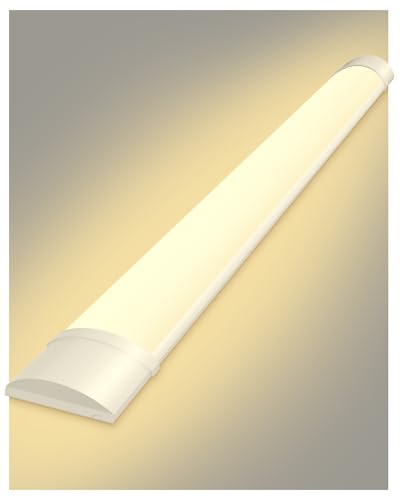 Image of Sararoom 2FT Wraparound Shop Light, 20W LED, 2400lm, 3200K Warm White, 60cm 23.6inch LED Garage Closet Light for Office Home Basement