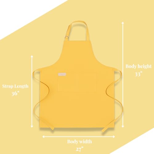 Image of Personalized Custom Apron - 100% Cotton, Adjustable Neck strap, Large Pocket - Unisex Apron for Men & Women - Cooking, Baking, BBQ, Customizable