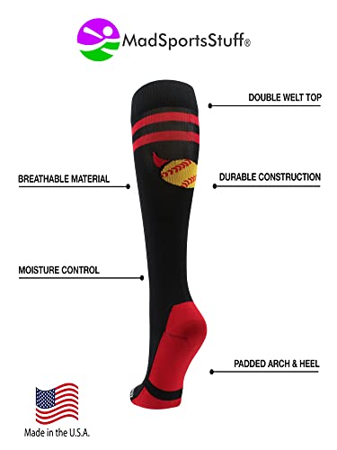 MadSportsStuff Devils Softball Socks Soccer Socks Over the Calf4