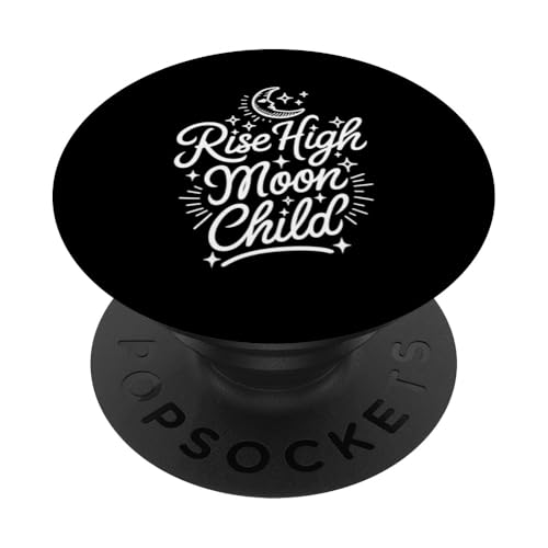 Rise High Moon Niño Celestial Bruja Lunar Astrología Amantes PopSockets PopGrip Adhesivo