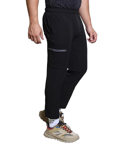 Image of Track Pant for Men - Polycotton Joggers, Gym Pants & Lowers for Men with Adjustable Waist, Moisture-Wicking Fabric & Pockets - Cargo & Ideal Sports Pajamas for Workout & Casual Wear